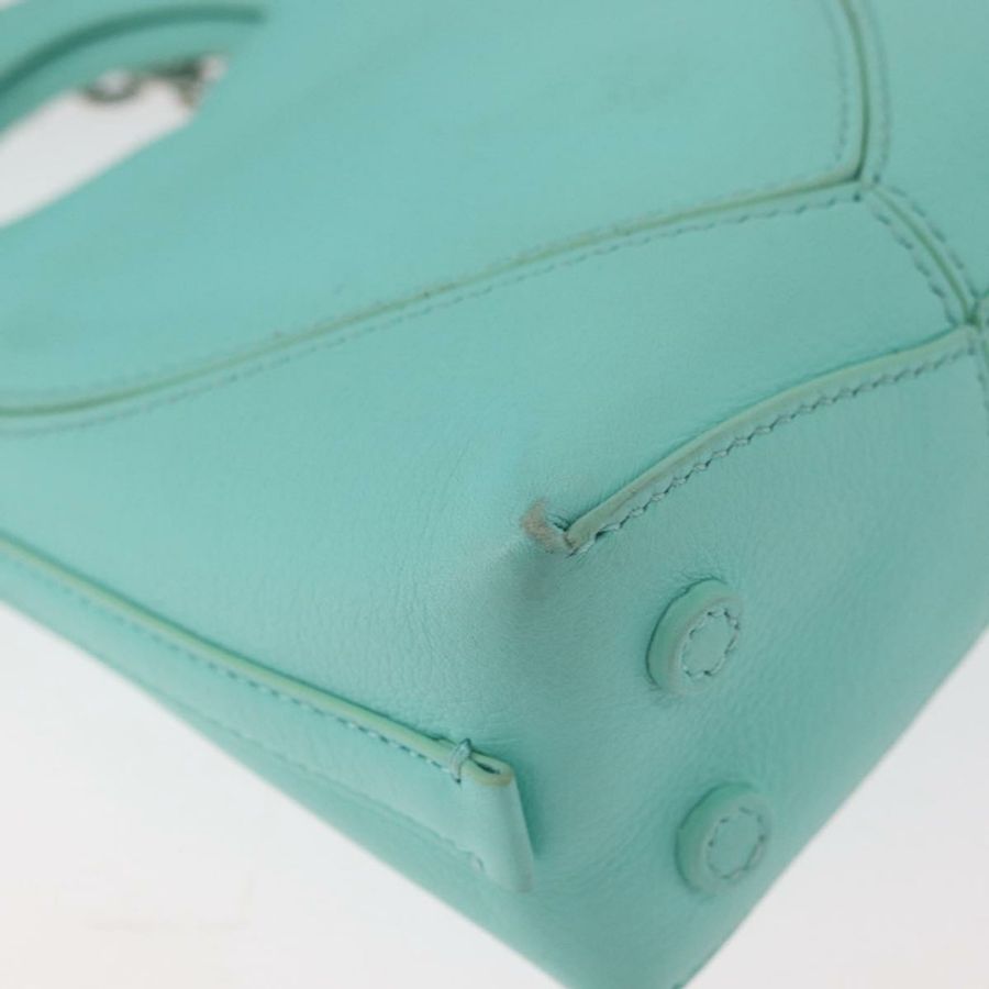 【日本直送】TIFFANY&Co.) Return To Charm 手提包,皮革材質,兩用,綠松石藍/銀色,正品,貨號 179961A-16