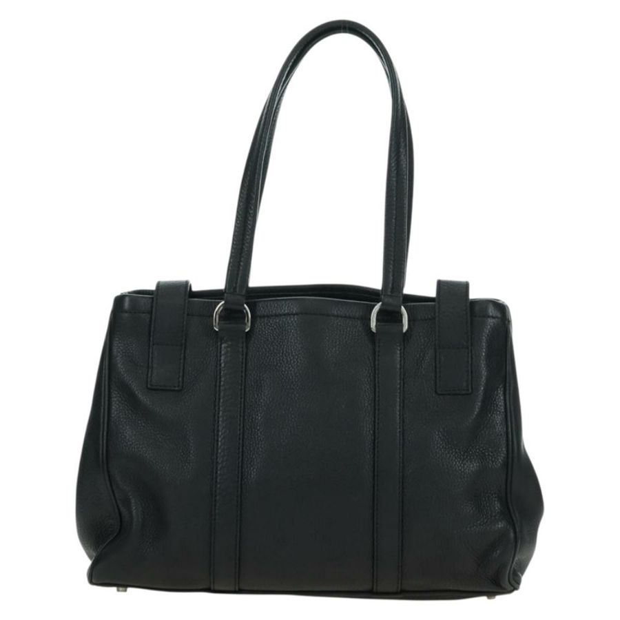 【日本直送】PRADA 托特包 皮革 黑色 銀色 正品 179445V-1