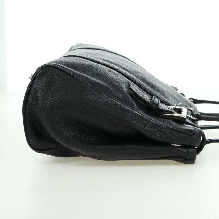 【日本直送】PRADA 托特包 皮革 黑色 銀色 正品 179445V-3