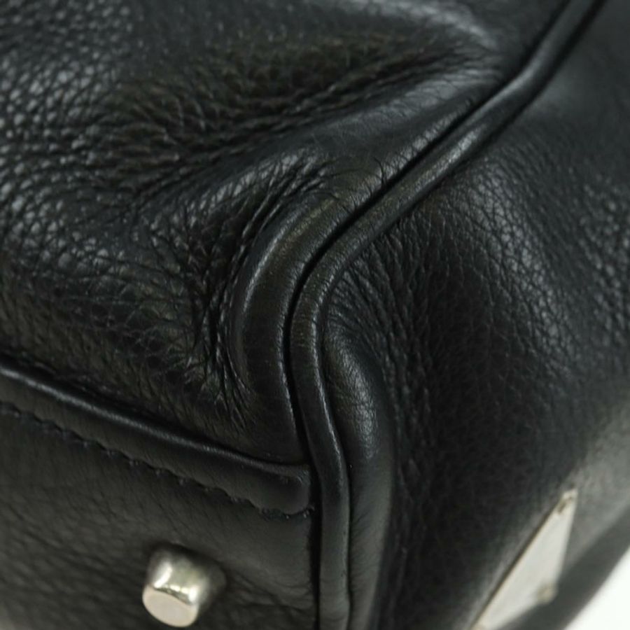 【日本直送】PRADA 托特包 皮革 黑色 銀色 正品 179445V-17