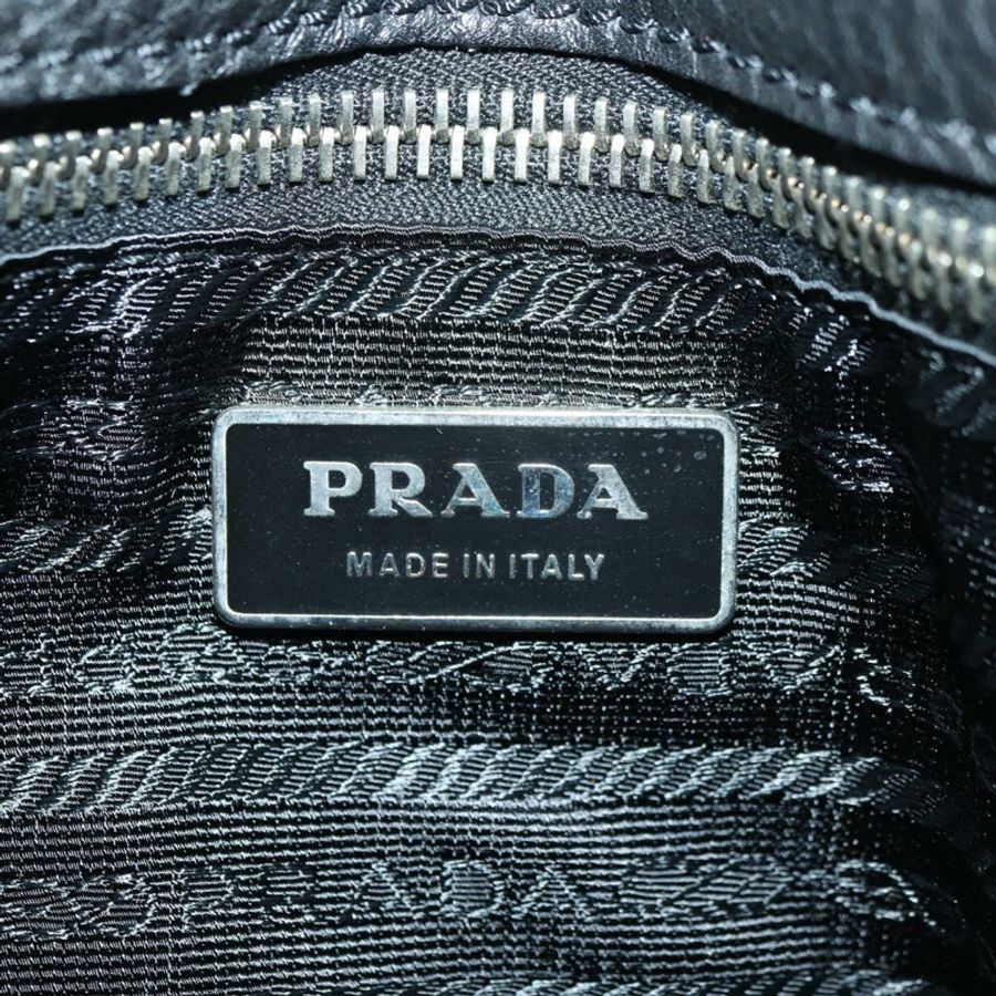 【日本直送】PRADA 托特包 皮革 黑色 銀色 正品 179445V-19