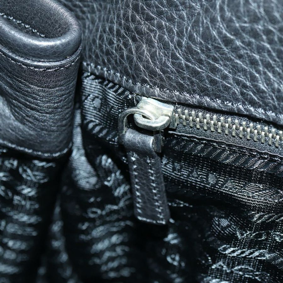 【日本直送】PRADA 托特包 皮革 黑色 銀色 正品 179445V-22