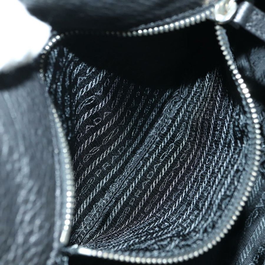 【日本直送】PRADA 托特包 皮革 黑色 銀色 正品 179445V-23
