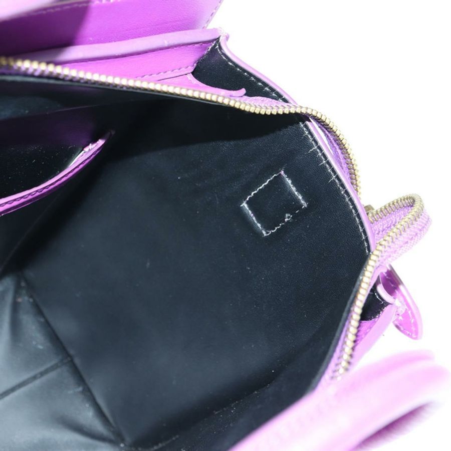 【日本直送】CELINE Luggage Micro Shopper 手提包 皮革 2way 紫色金色 正品 179426SAV-23