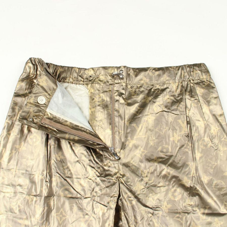 路易威登 Monogram 長褲 #38 RW211W HQO FKPA26 金色人造絲 女款 LV-6