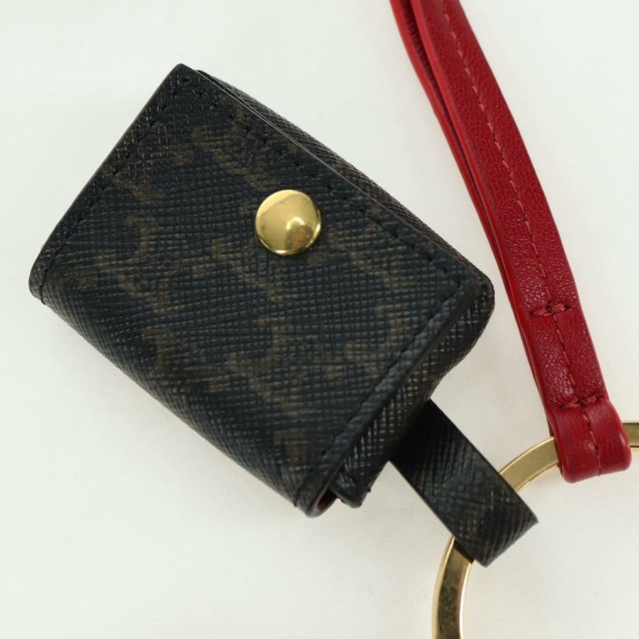 【日本直送】CELINE Macadam帆布Triomphe多功能鑰匙扣吊飾 PVC材質 黑色 紅色 正品 179883M-3