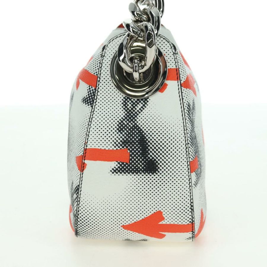 【日本直送】PRADA 運動鏈單肩包,皮革材質,白色銀色,正品編號 179797M-3