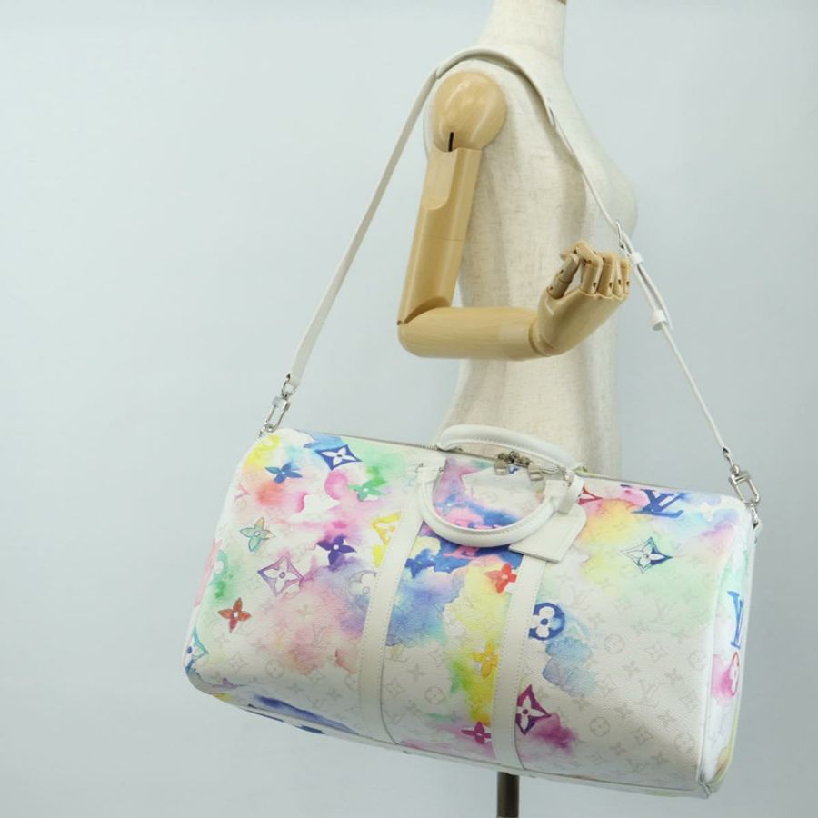 【日本直送】路易威登(LOUIS VUITTON)水彩Keepall Bandouliere 50旅行包 M45758 LV Auth 180337SAM-27