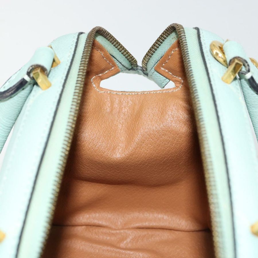 【日本直送】CELINE 手提包 皮革 兩用 淺藍色 金色 正品 180287A-21