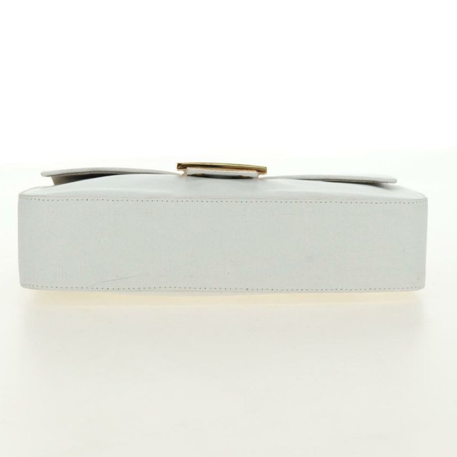 【日本直送】FENDI Drawing Mamma Baguette 肩背包 帆布 白色 金色 正品 176502SM-5