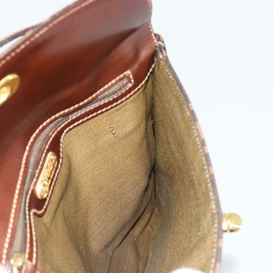 【日本直送】FENDI Zucca帆布手提包 黑色棕色 正品 180302A-17