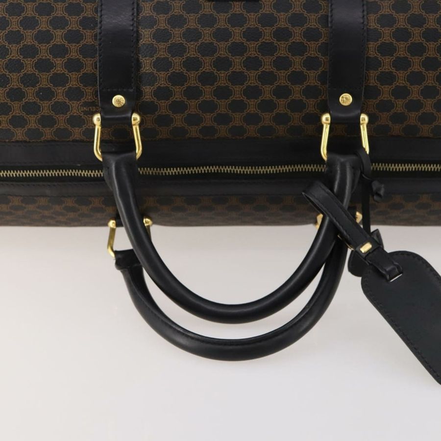 【日本直送】CELINE Macadam帆布波士頓包 PVC皮革 黑色 金色 正品 180527A-6