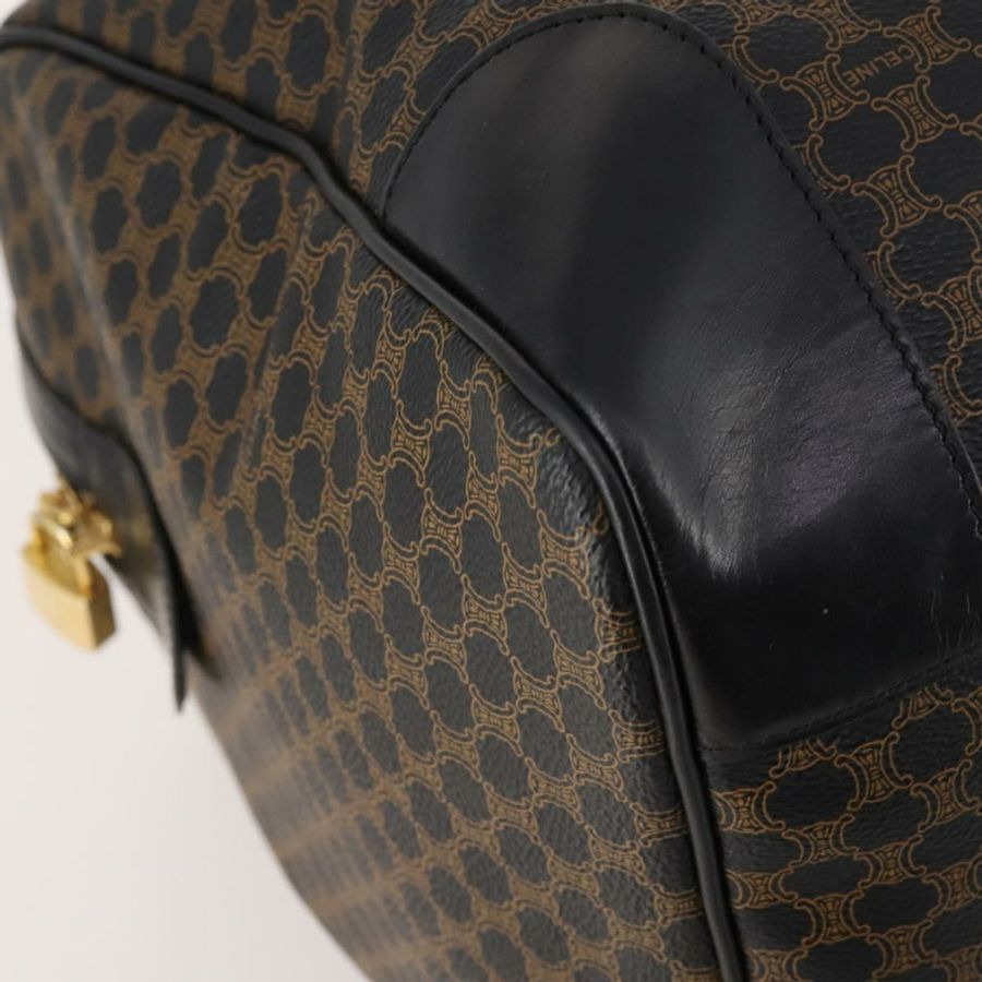 【日本直送】CELINE Macadam帆布波士頓包 PVC皮革 黑色 金色 正品 180527A-13