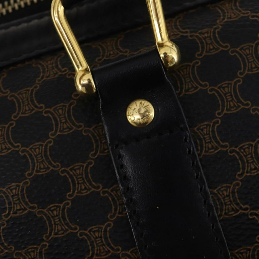 【日本直送】CELINE Macadam帆布波士頓包 PVC皮革 黑色 金色 正品 180527A-16