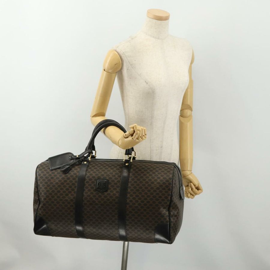 【日本直送】CELINE Macadam帆布波士頓包 PVC皮革 黑色 金色 正品 180527A-23
