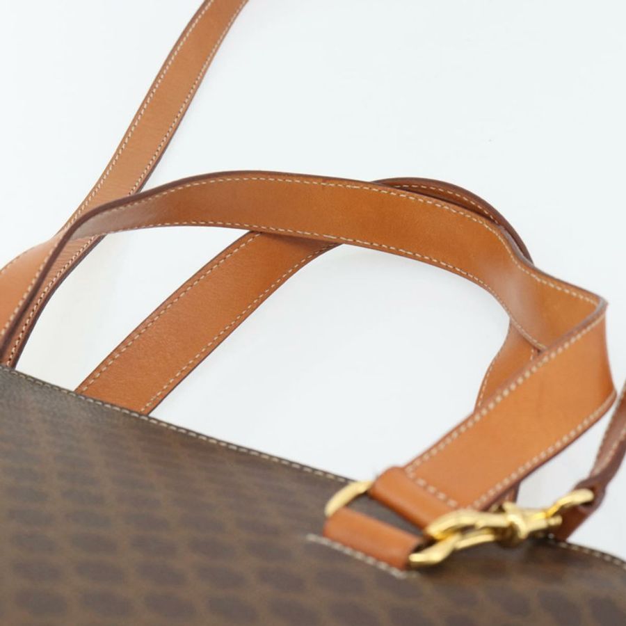 【日本直送】CELINE Macadam帆布手提包 PVC皮革 2way Brown Gold Auth 180489A-13