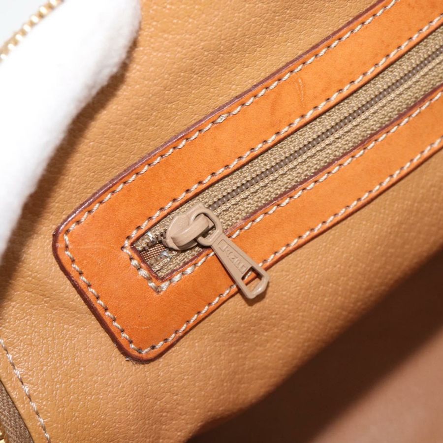 【日本直送】CELINE Macadam帆布手提包 PVC皮革 2way Brown Gold Auth 180489A-22