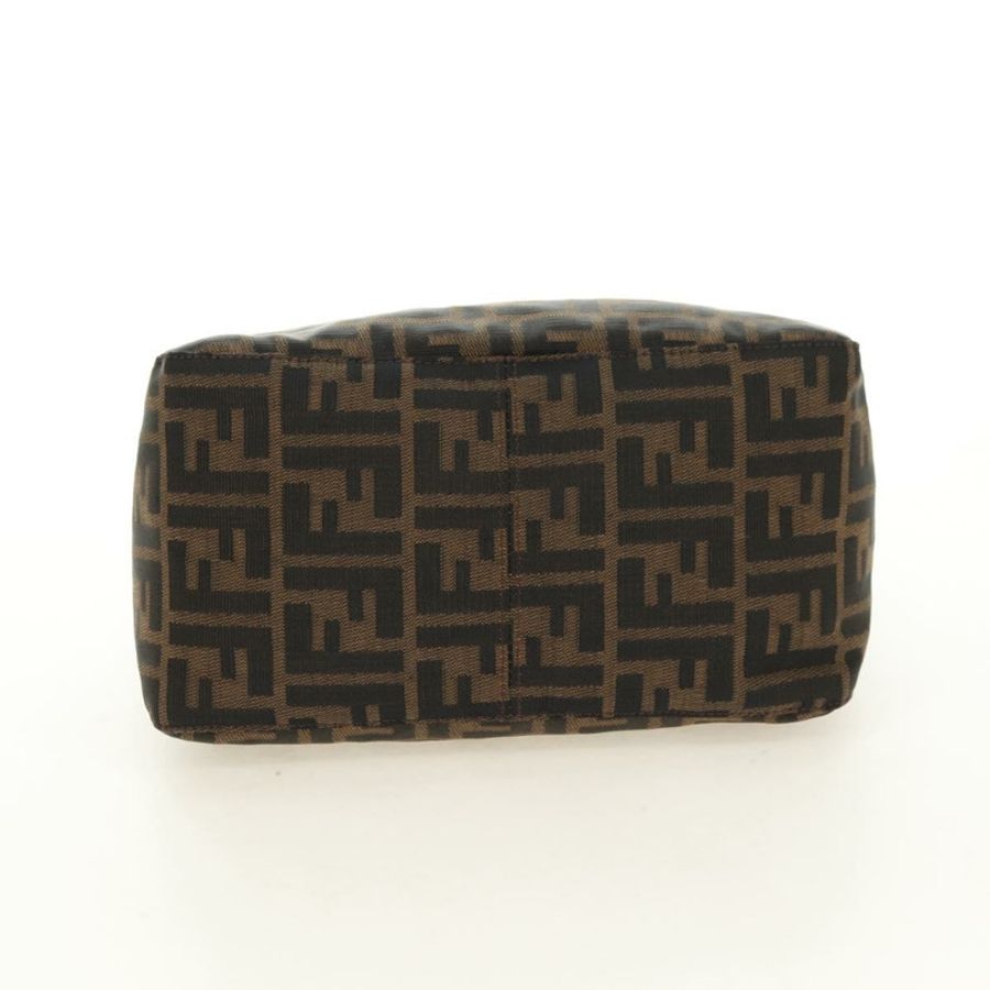 【日本直送】FENDI Zucca帆布Mamma Baguette單肩包 黑色棕色 正品 180431SAV-4