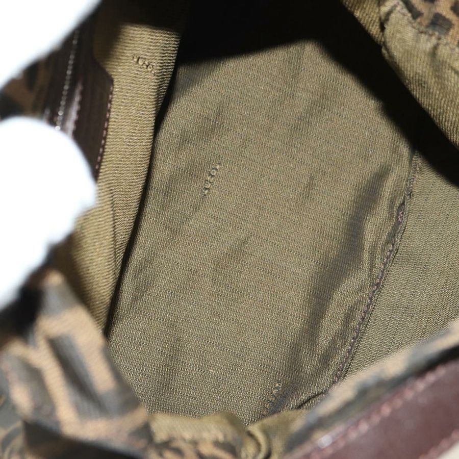 【日本直送】FENDI Zucca帆布Mamma Baguette單肩包 黑色棕色 正品 180431SAV-8