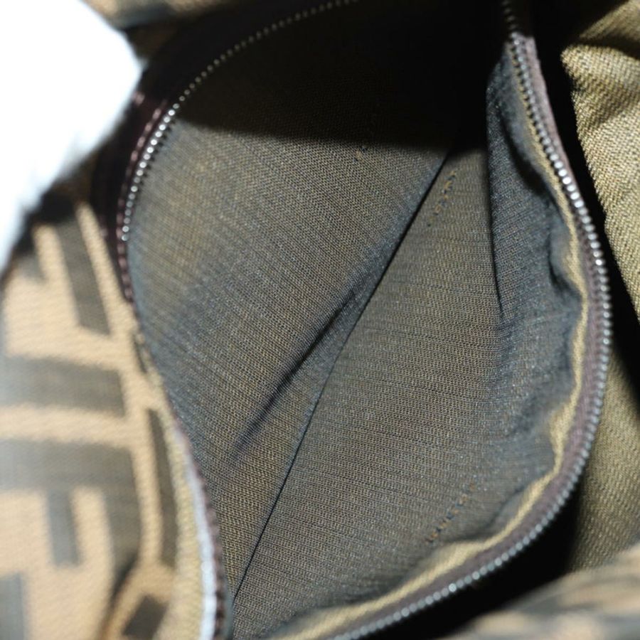 【日本直送】FENDI Zucca帆布Mamma Baguette單肩包 黑色棕色 正品 180431SAV-9