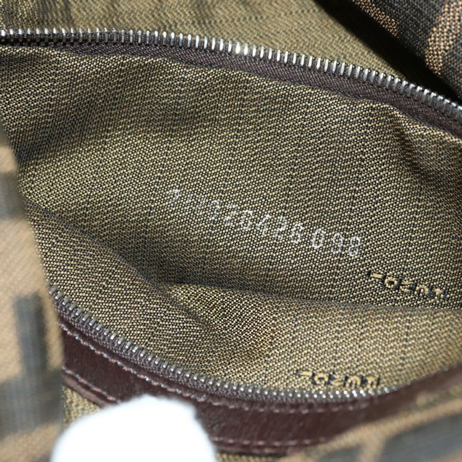 【日本直送】FENDI Zucca帆布Mamma Baguette單肩包 黑色棕色 正品 180431SAV-10