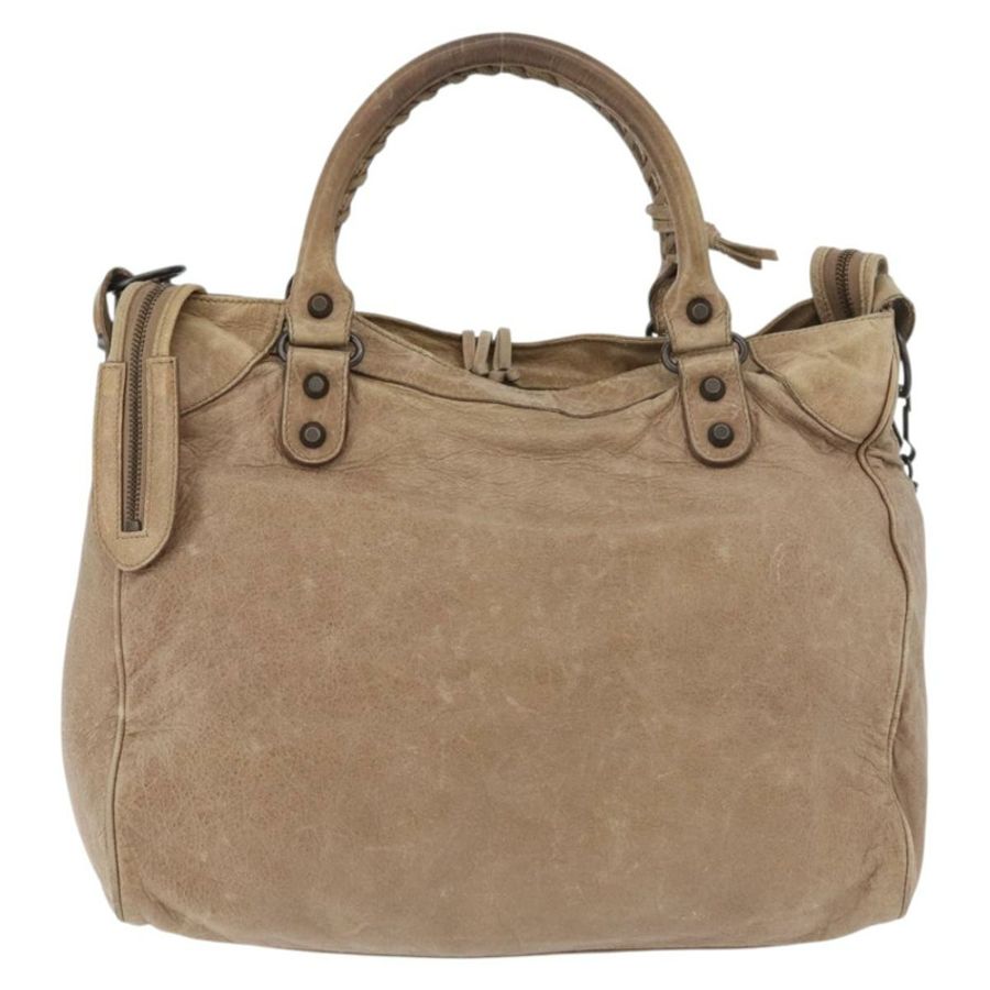 【日本直送】BALENCIAGA The City 手提包 皮革 2way 米色 235216 正品 165294A-1