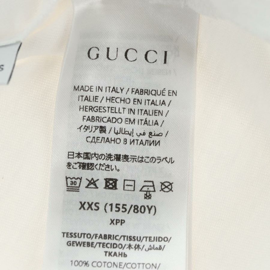 【日本直送】GUCCI Higuchi Yuko 聯名款T卹 純棉 白色 正品 181160M-6