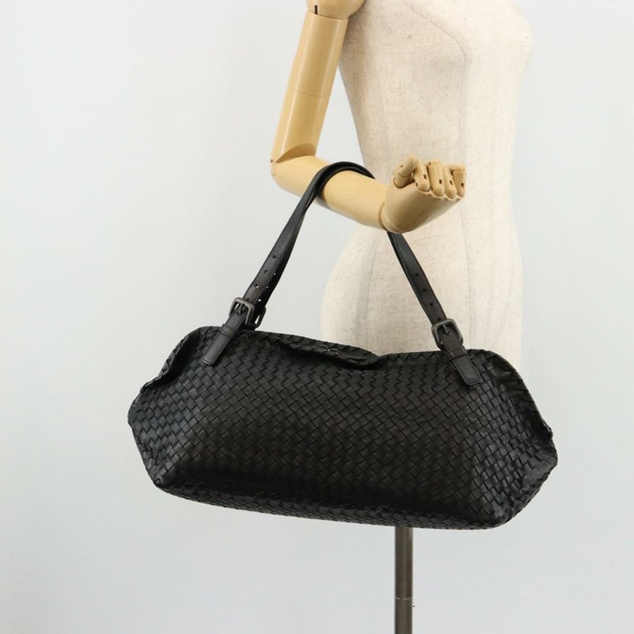 【日本直送】BOTTEGA VENETA INTRECCIATO 手提包 皮革 黑色 正品 180631SAV-22