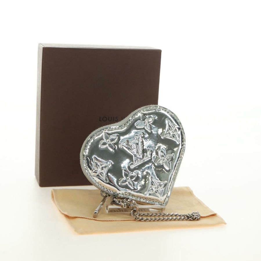 【日本直送】路易威登 Miroir Porte Monnaie Coeur 零錢包銀色 M93566 正品 181238V-11