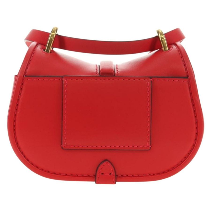 【日本直送】FENDI C'mon 小號單肩包,紅色金色皮革,正品編號 181237M-1