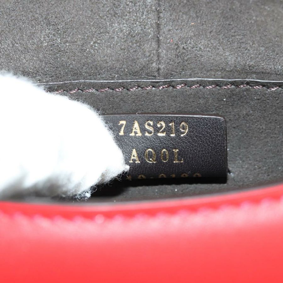 【日本直送】FENDI C'mon 小號單肩包,紅色金色皮革,正品編號 181237M-10