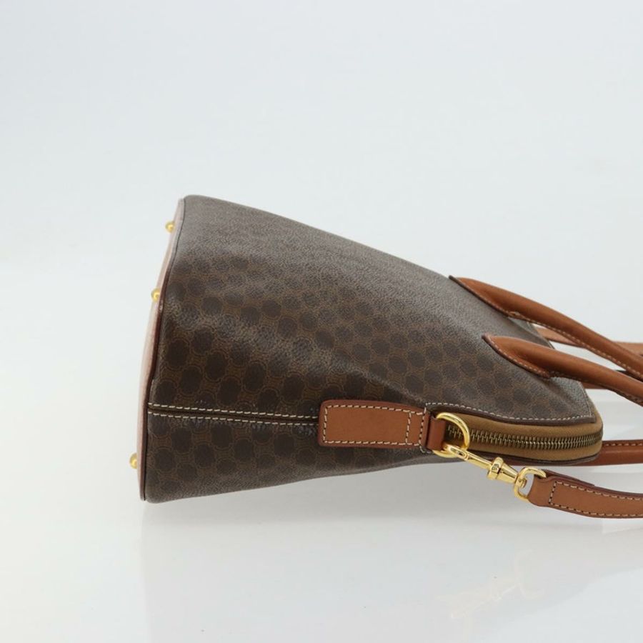 【日本直送】CELINE Macadam帆布手提包 PVC皮革 2way Brown Gold Auth 180638A-2