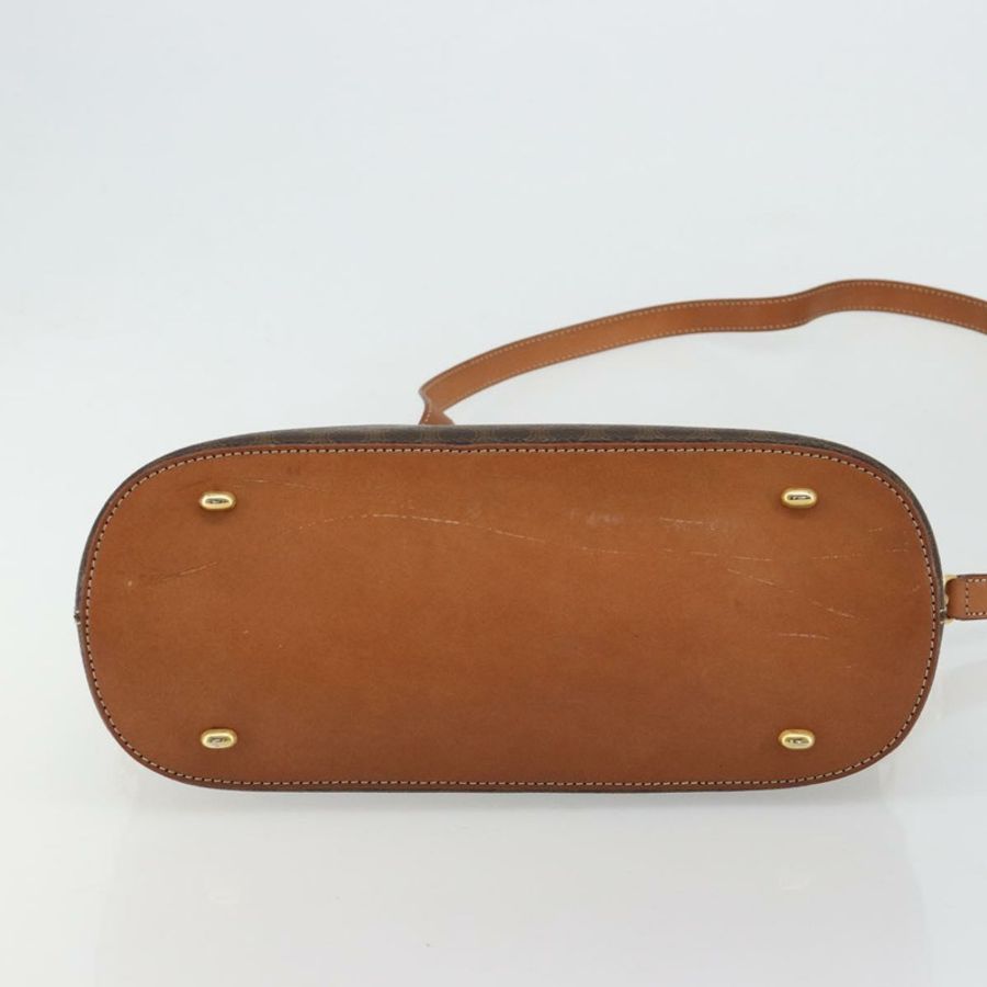 【日本直送】CELINE Macadam帆布手提包 PVC皮革 2way Brown Gold Auth 180638A-4
