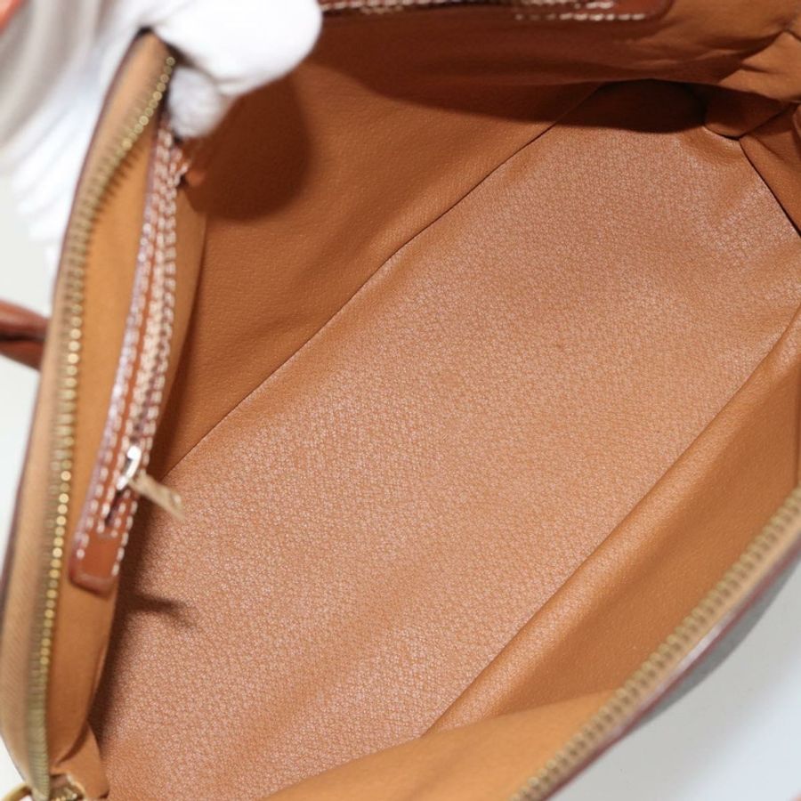 【日本直送】CELINE Macadam帆布手提包 PVC皮革 2way Brown Gold Auth 180638A-10