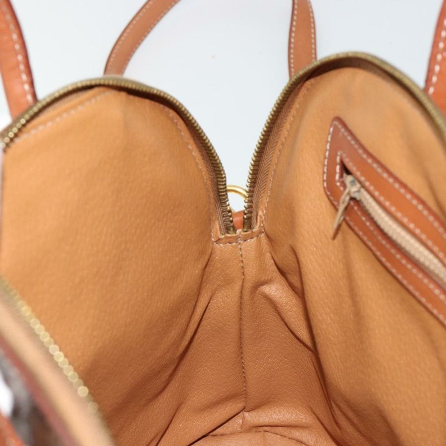 【日本直送】CELINE Macadam帆布手提包 PVC皮革 2way Brown Gold Auth 180638A-20
