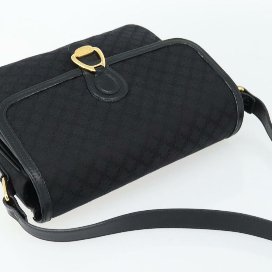 【日本直送】CELINE Macadam帆布肩背包 黑色 金色 正品 180571A-5