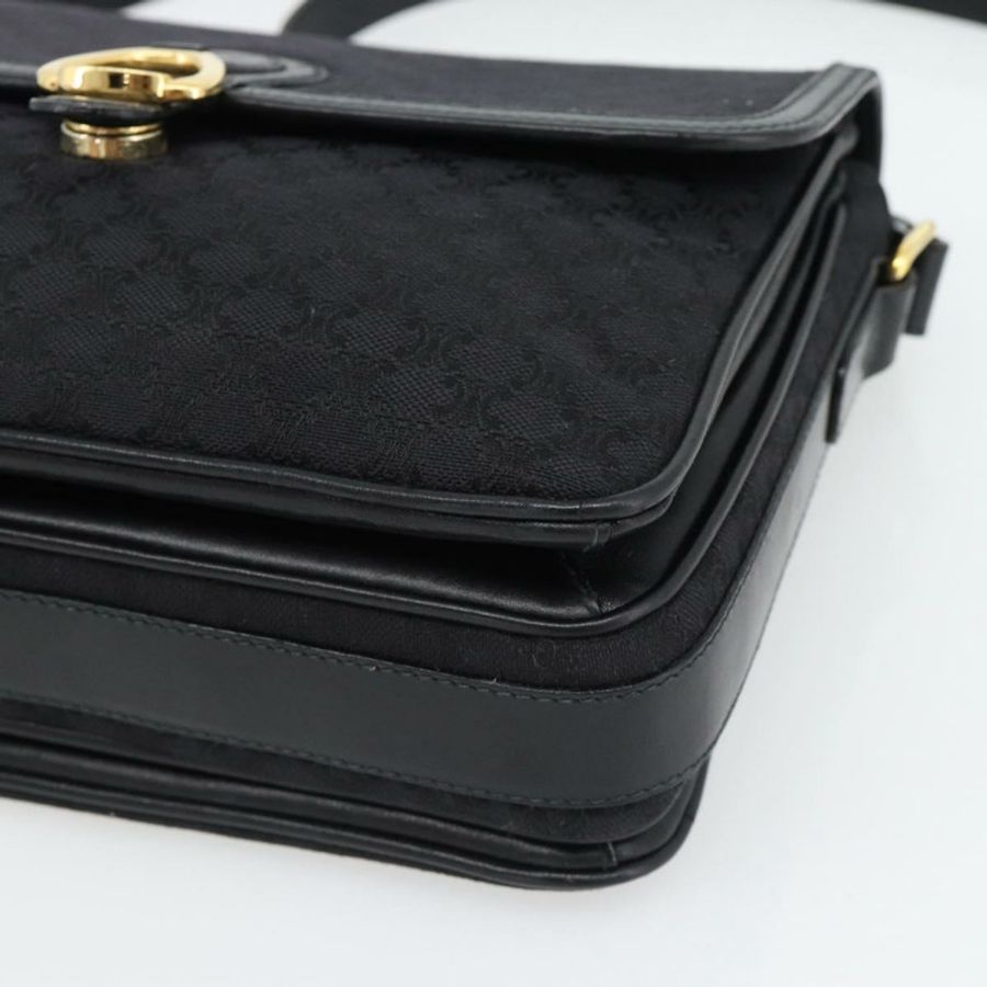 【日本直送】CELINE Macadam帆布肩背包 黑色 金色 正品 180571A-8