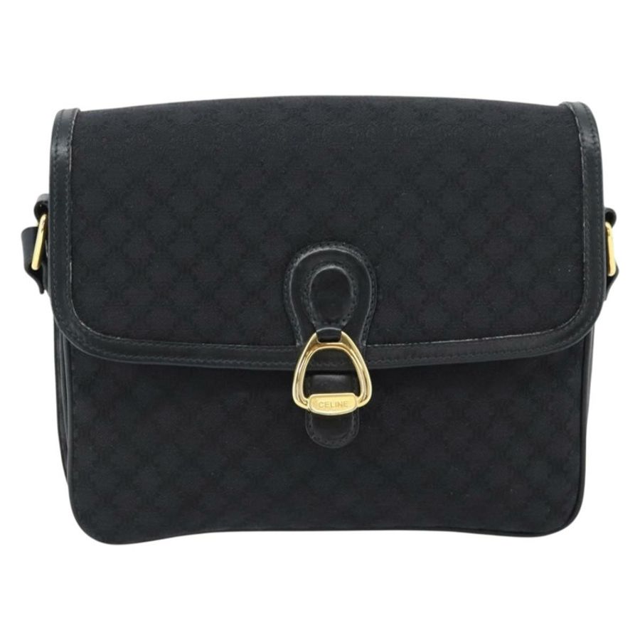 【日本直送】CELINE Macadam帆布肩背包 黑色 金色 正品 180571A-12