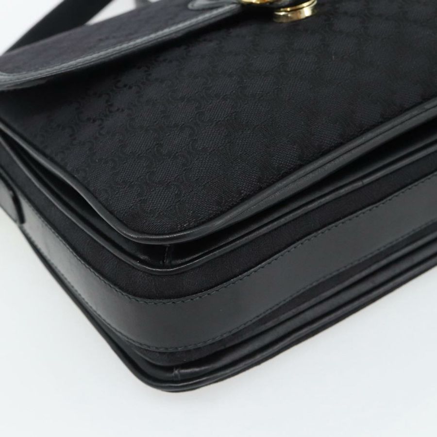 【日本直送】CELINE Macadam帆布肩背包 黑色 金色 正品 180571A-13