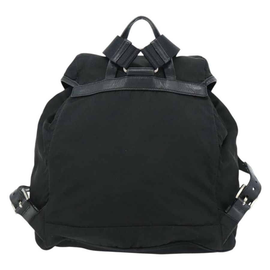 【日本直送】PRADA 雙肩包 尼龍材質 黑色 銀色 正品 180665A-1