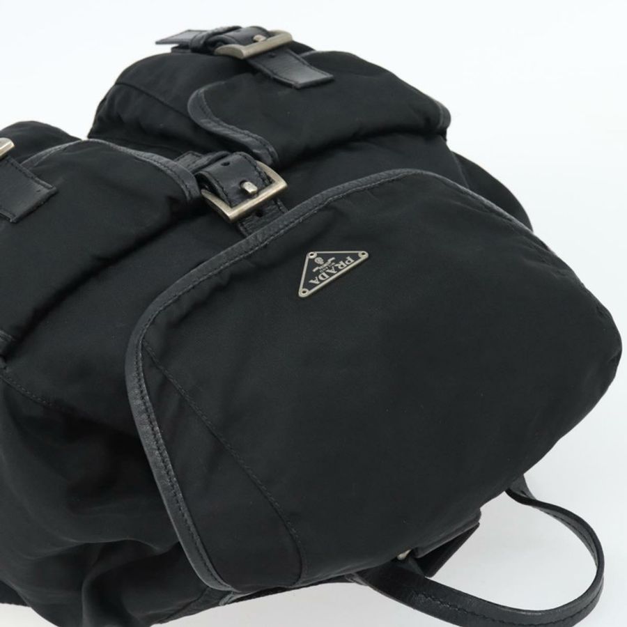 【日本直送】PRADA 雙肩包 尼龍材質 黑色 銀色 正品 180665A-5
