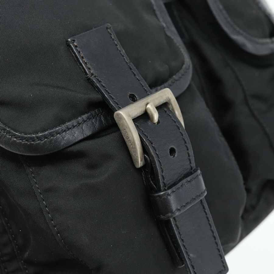 【日本直送】PRADA 雙肩包 尼龍材質 黑色 銀色 正品 180665A-18