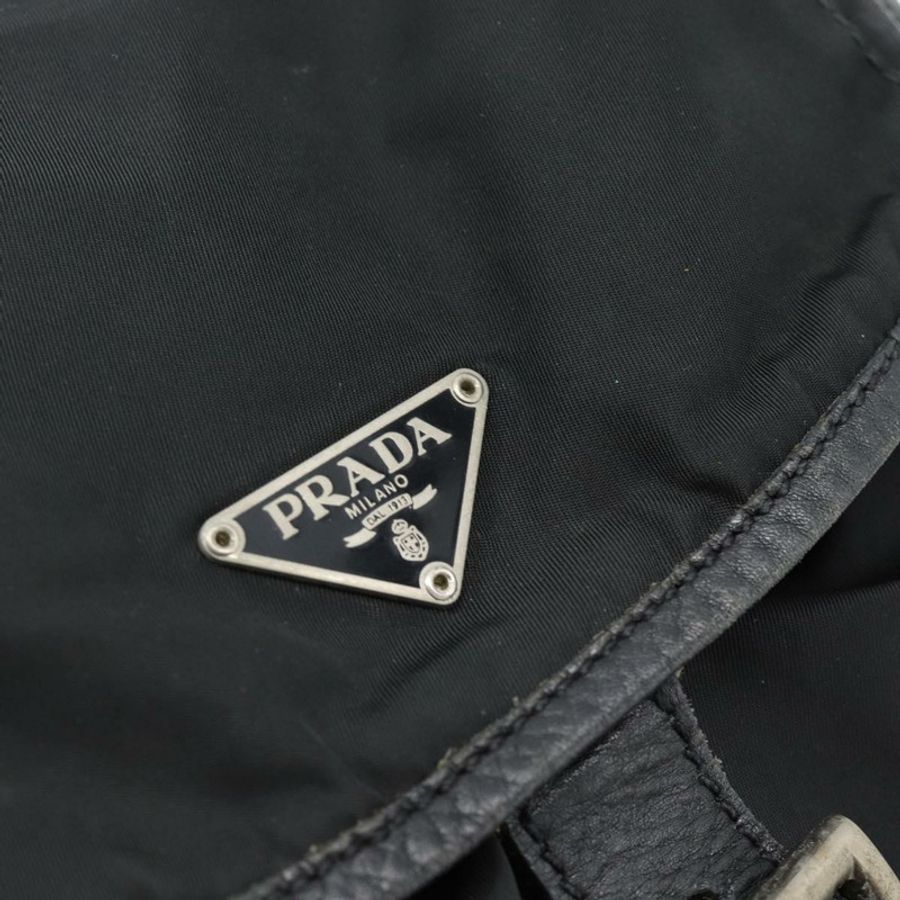 【日本直送】PRADA 雙肩包 尼龍材質 黑色 銀色 正品 180665A-19