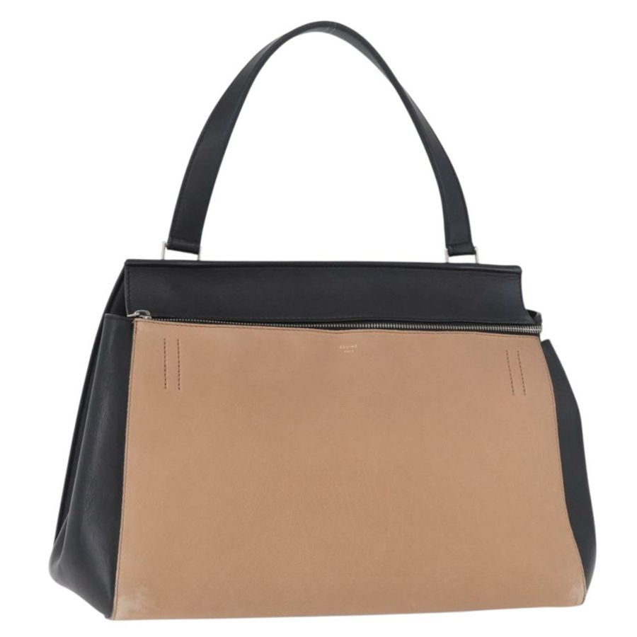 【日本直送】CELINE Edge 手提包 皮革 米色 黑色 銀色 正品 am11657A-0