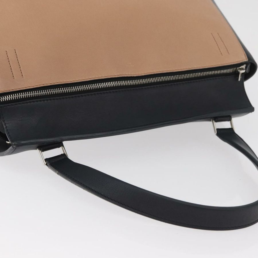 【日本直送】CELINE Edge 手提包 皮革 米色 黑色 銀色 正品 am11657A-5