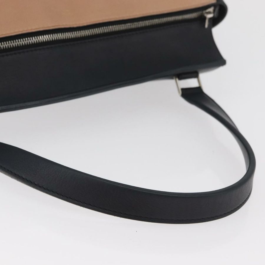 【日本直送】CELINE Edge 手提包 皮革 米色 黑色 銀色 正品 am11657A-6
