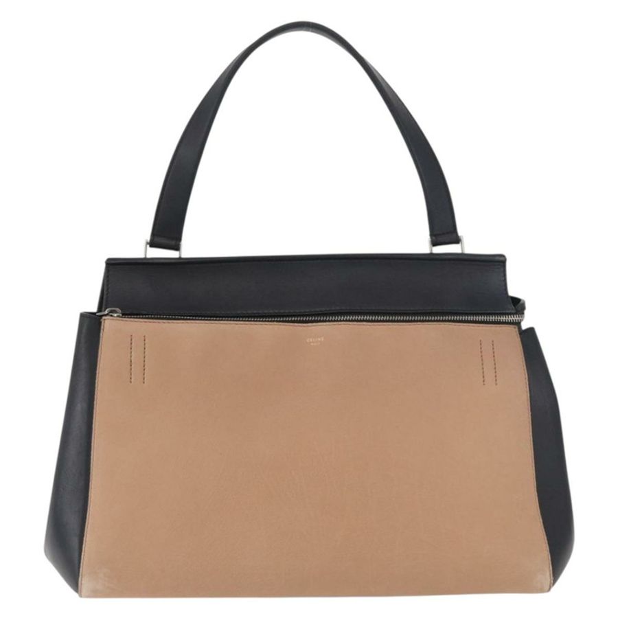 【日本直送】CELINE Edge 手提包 皮革 米色 黑色 銀色 正品 am11657A-12