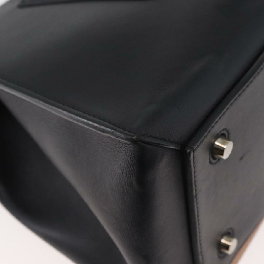 【日本直送】CELINE Edge 手提包 皮革 米色 黑色 銀色 正品 am11657A-15