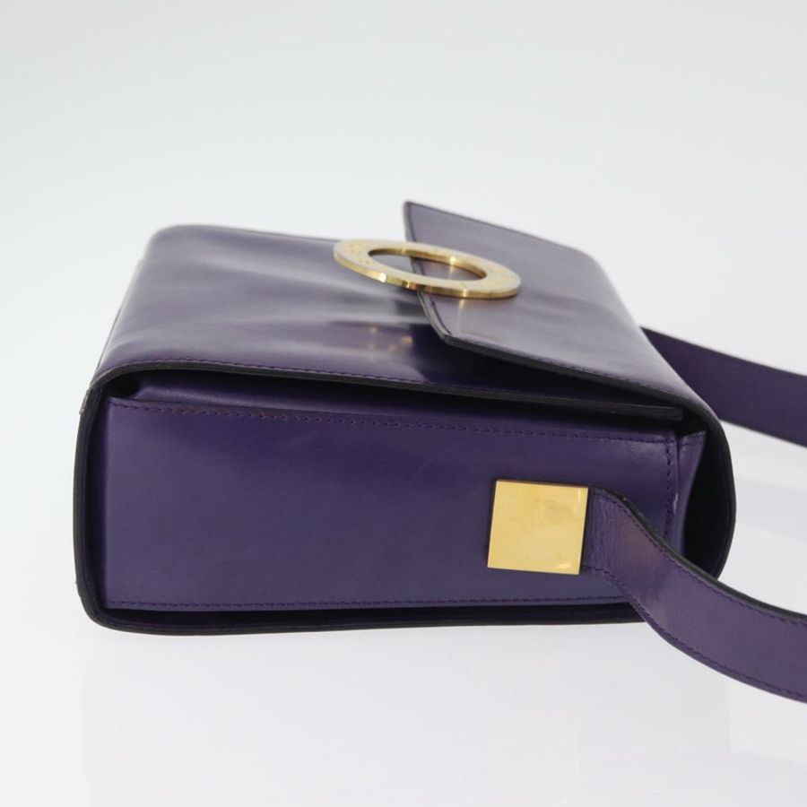 【日本直送】CELINE 圓背包 皮革 紫色 金色 正品 181402A-2