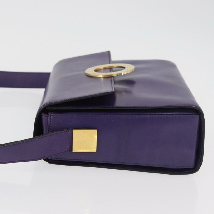 【日本直送】CELINE 圓背包 皮革 紫色 金色 正品 181402A-3
